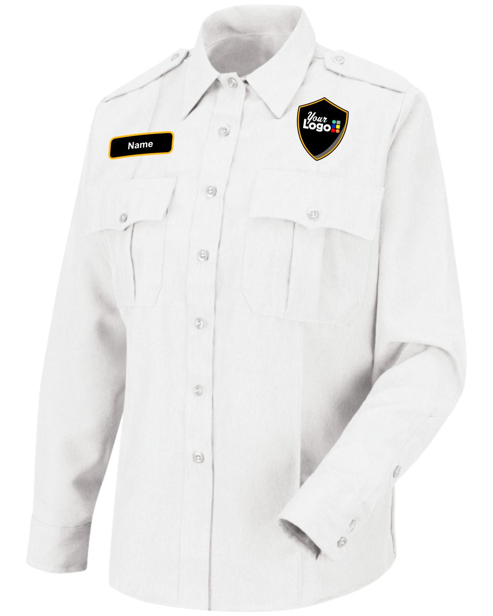 Horace Small L/S Sentry Custom Security Shirt, color: White