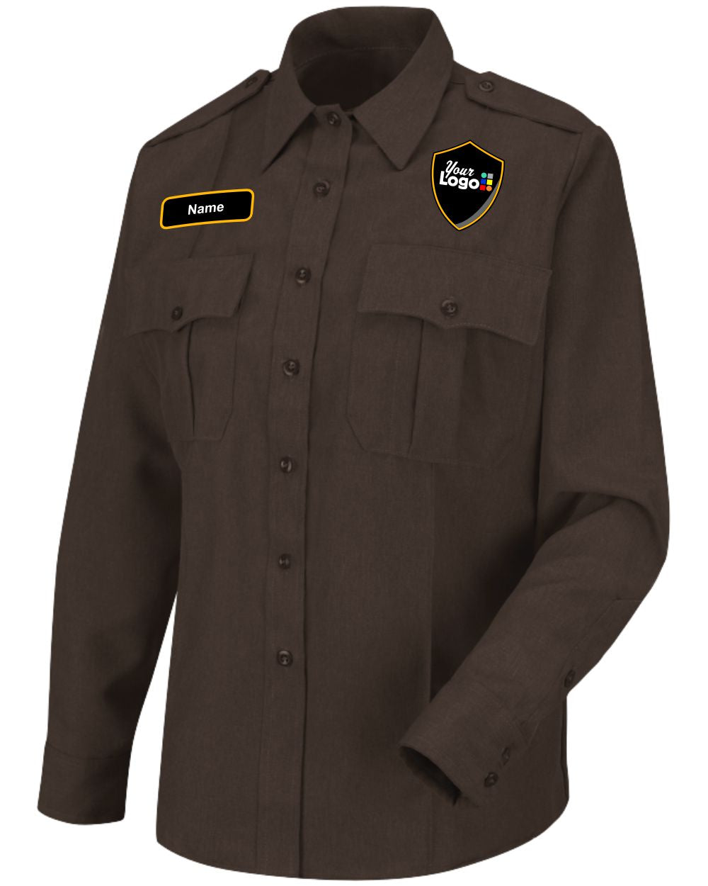 Horace Small L/S Sentry Custom Security Shirt, color: Brown