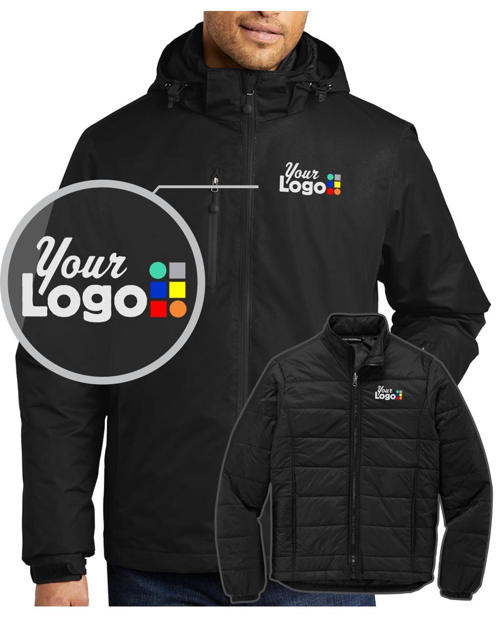 Port Authority Vortex 3-in-1 Custom Jacket, color: Black/Black