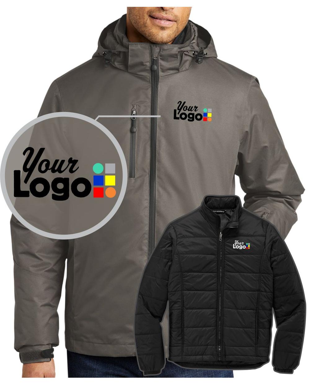 Port Authority Vortex 3-in-1 Custom Jacket, color: Deep Smoke/Charcoal