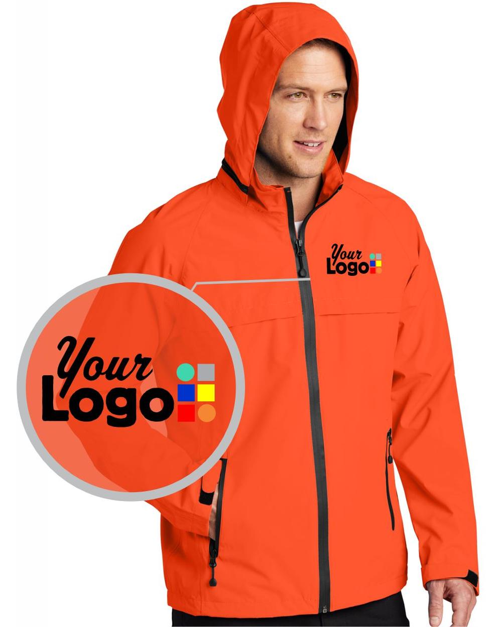Port Authority Torrent WaterProof Custom Jacket, color: Orange Crush