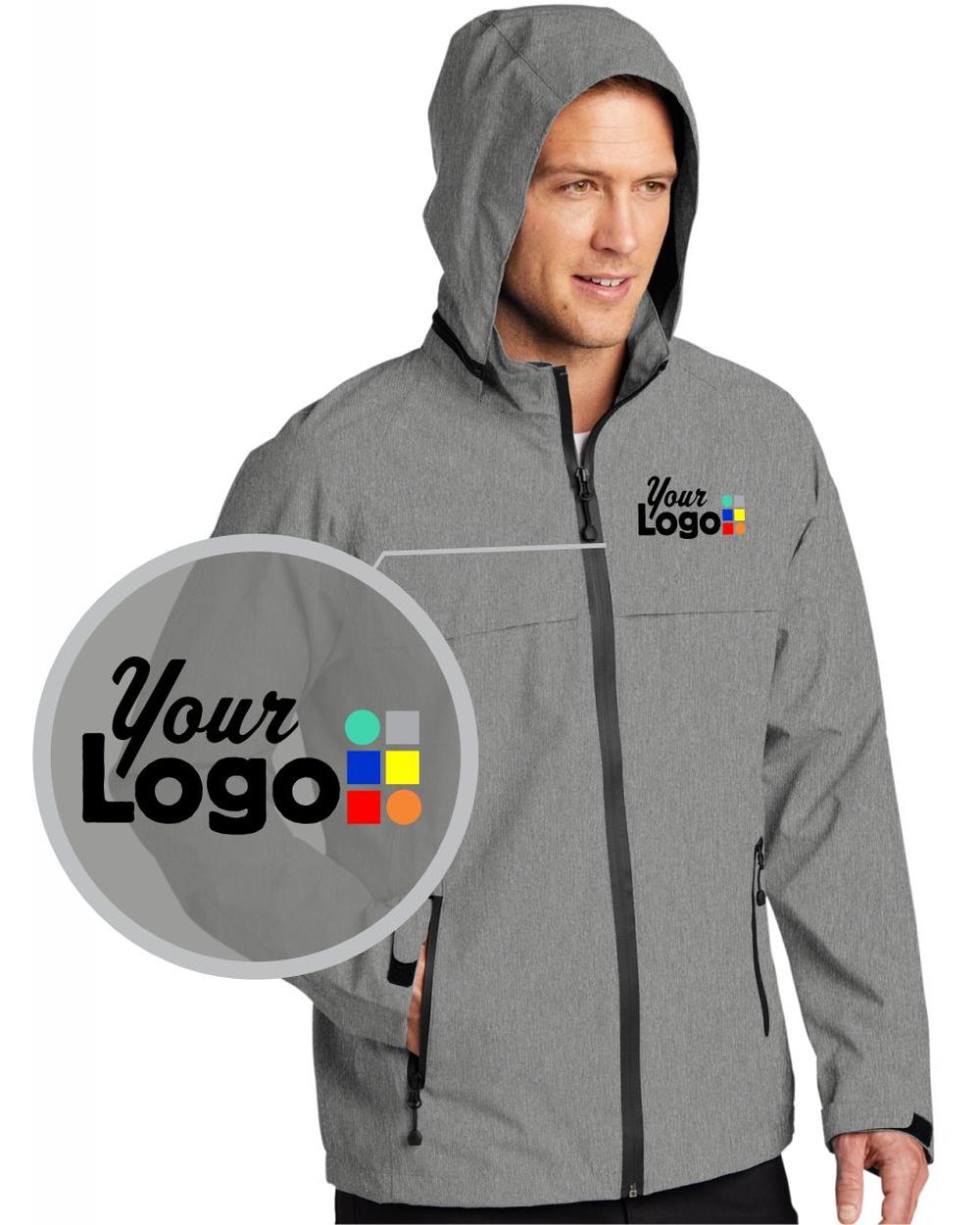 Port Authority Torrent WaterProof Custom Jacket, color: Dark Grey Heather