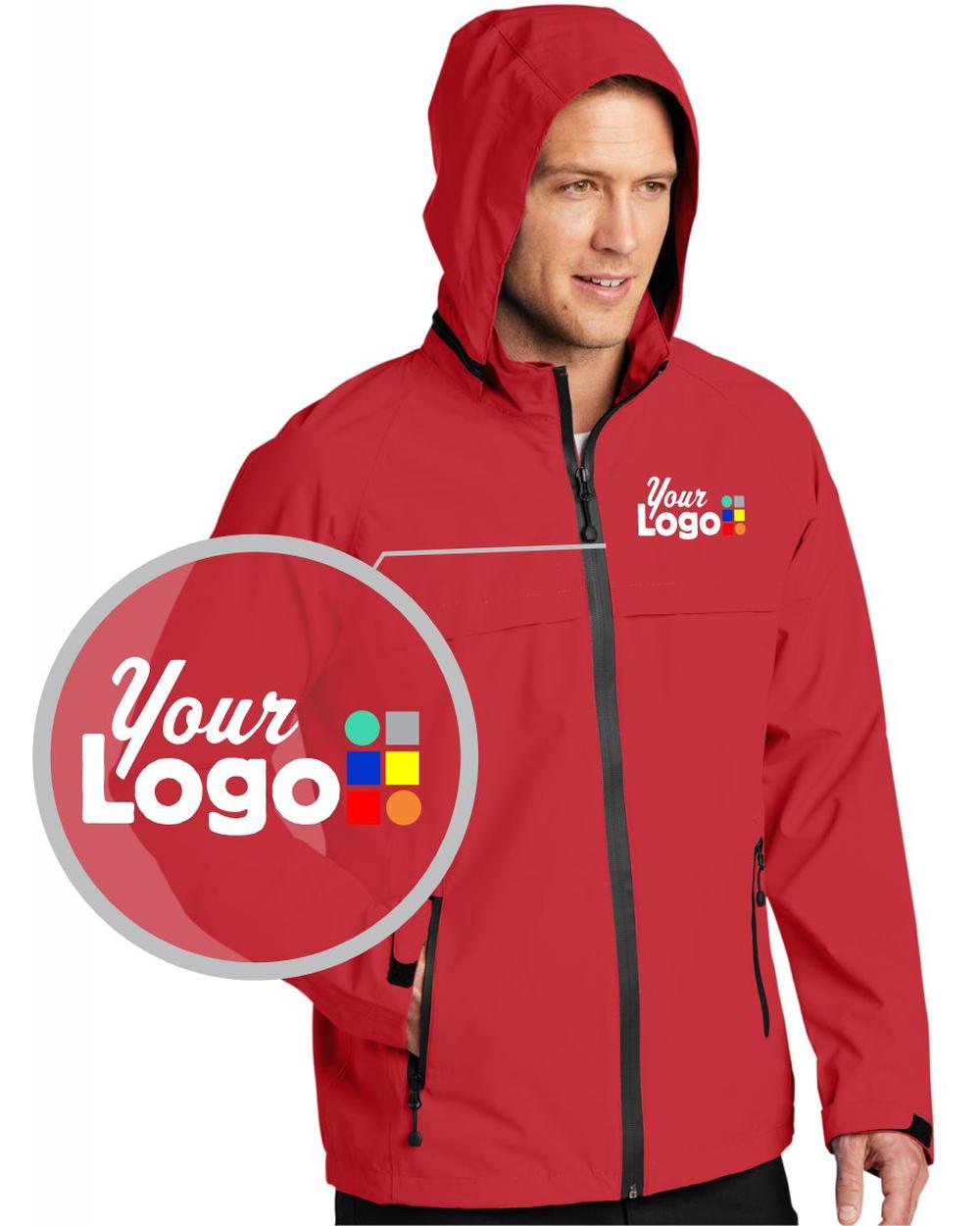 Port Authority Torrent WaterProof Custom Jacket, color: Engine Red