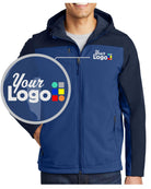 Port Authority Hooded Core Soft Shell Custom Jacket, color: Night Sky Blue/Dress Blue Navy