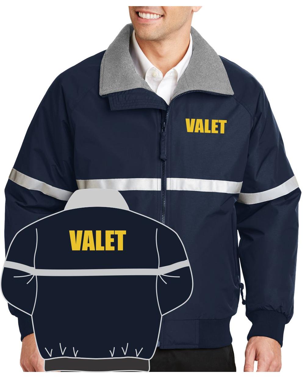 Port Authority Challenger Valet Titled Jacket, color: Navy/Gold