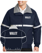 Port Authority Challenger Valet Titled Jacket, color: Navy/Reflective Grey