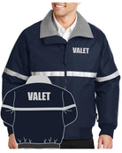 Port Authority Challenger Valet Titled Jacket, color: Navy/Reflective Grey