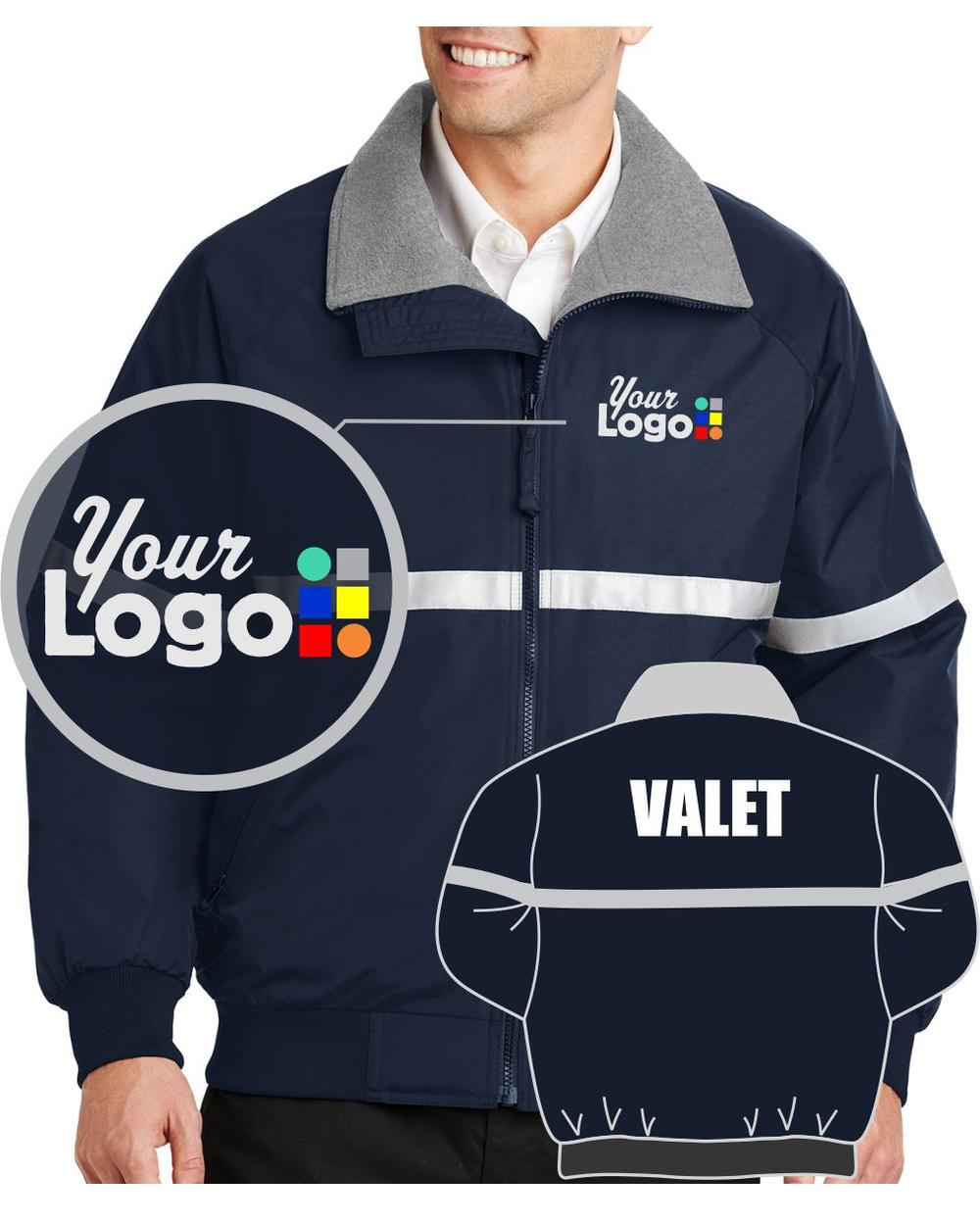 Port Authority Valet Custom Jacket, color: Navy/White