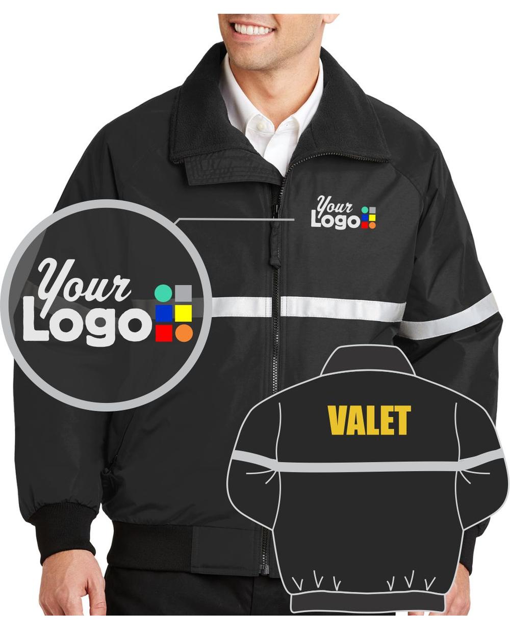 Port Authority Valet Custom Jacket, color: Black/Gold