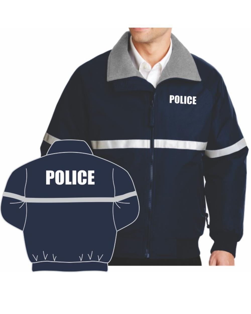 Port Authority Challenger Police Titled Jacket, color: Navy/White