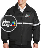 Port Authority Challenger Reflective Tape Custom Jacket, color: Black