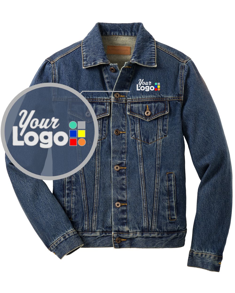 Port Authority Denim Custom Jacket, color: Denim Blue