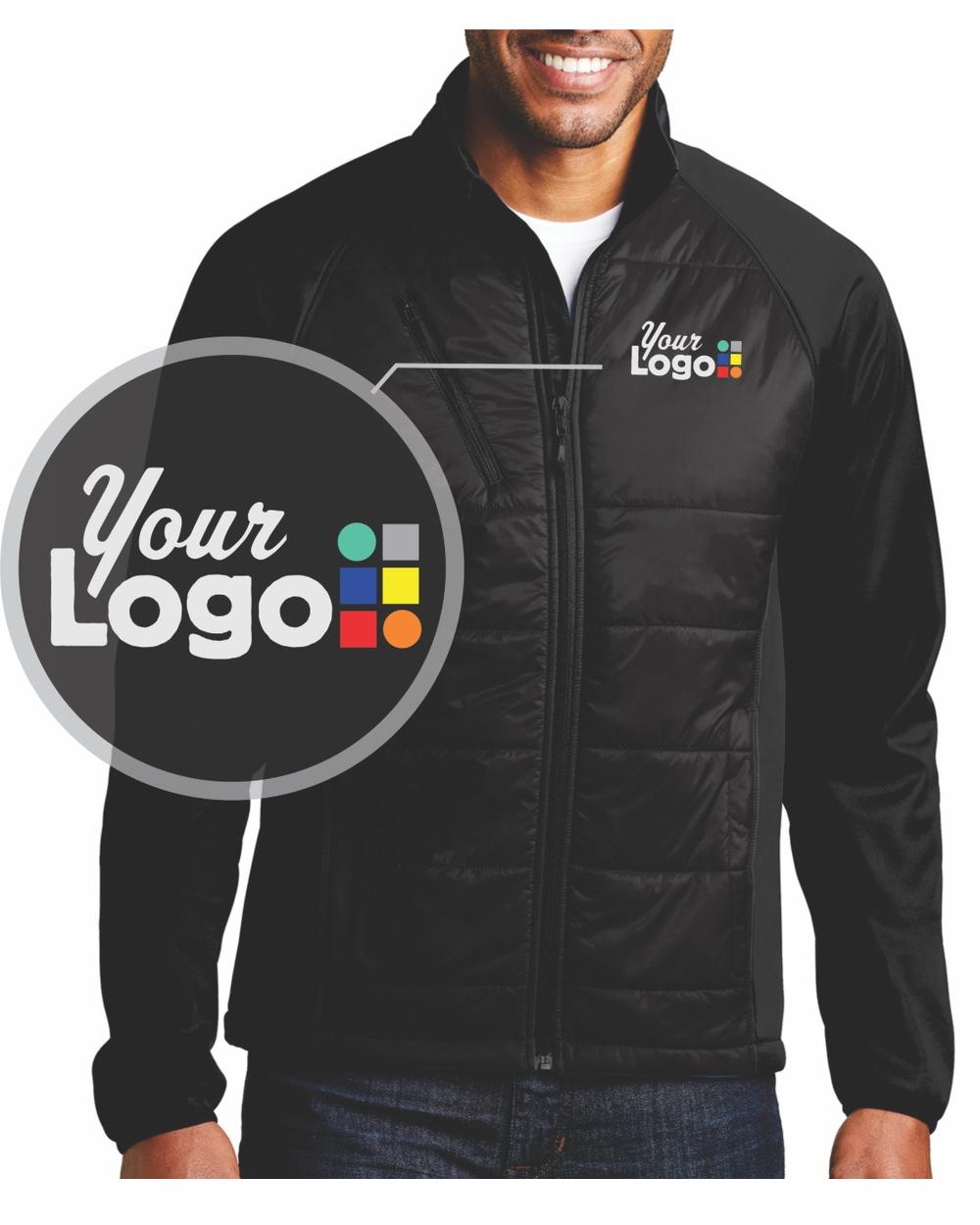 Port Authority Hybrid Soft-Shell Custom Jacket, color: Deep Black