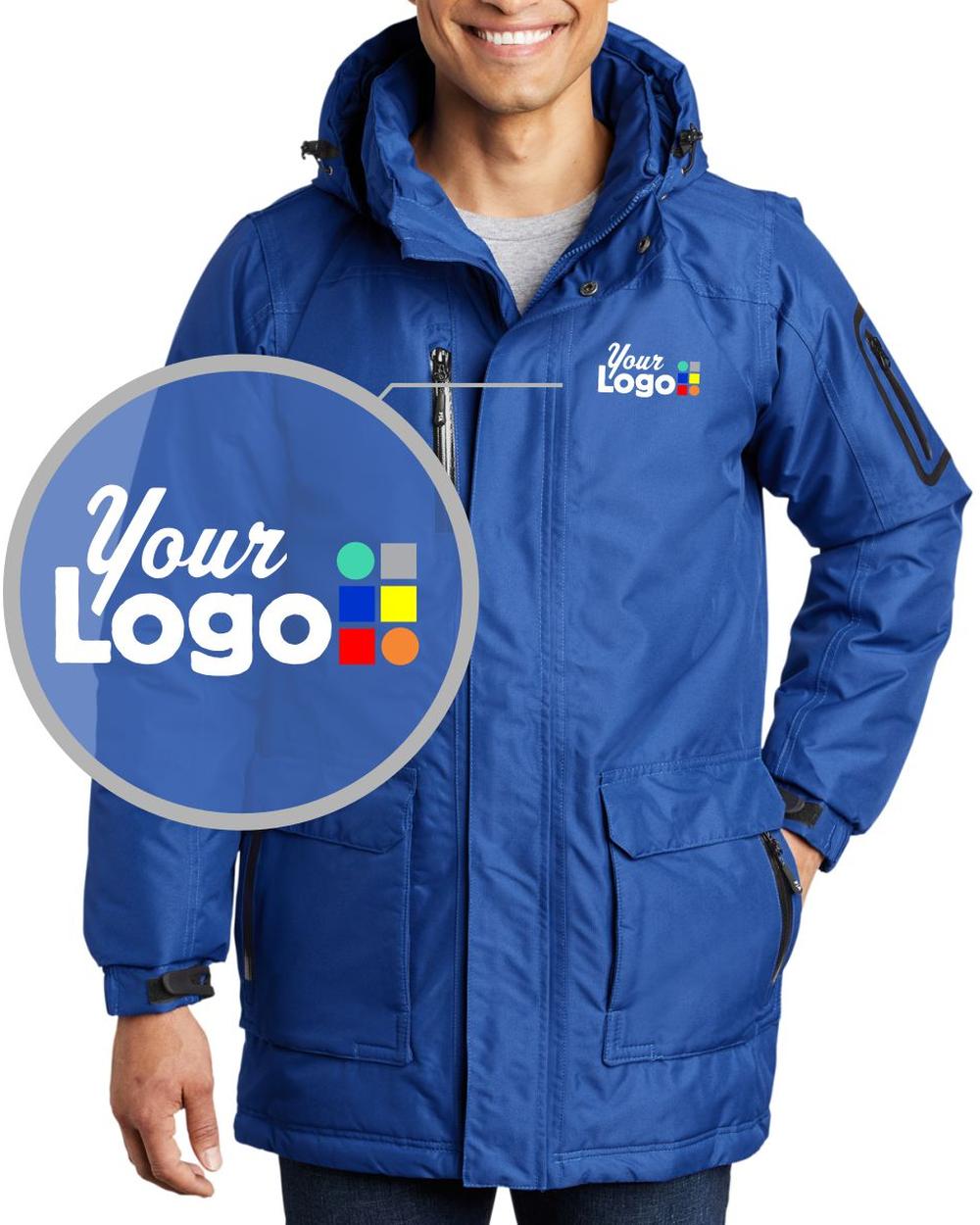 Men's Waterproof Soft Shell Parka Custom Jacket, color: Royal