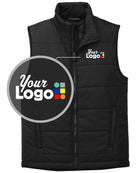 Port Authority Puffer Custom Vest, color: Deep Black