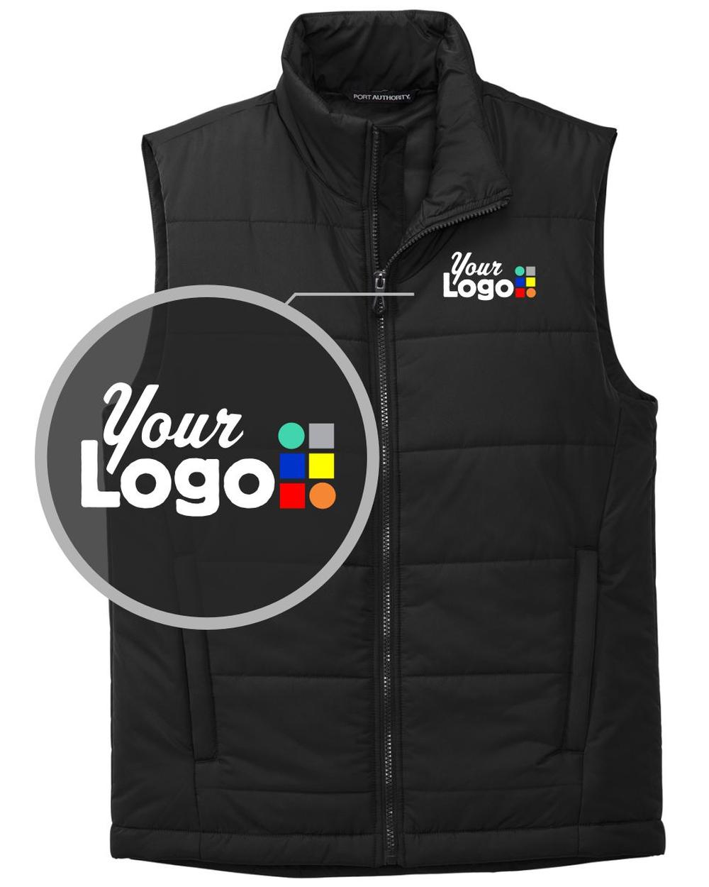 Port Authority Puffer Custom Vest, color: Deep Black