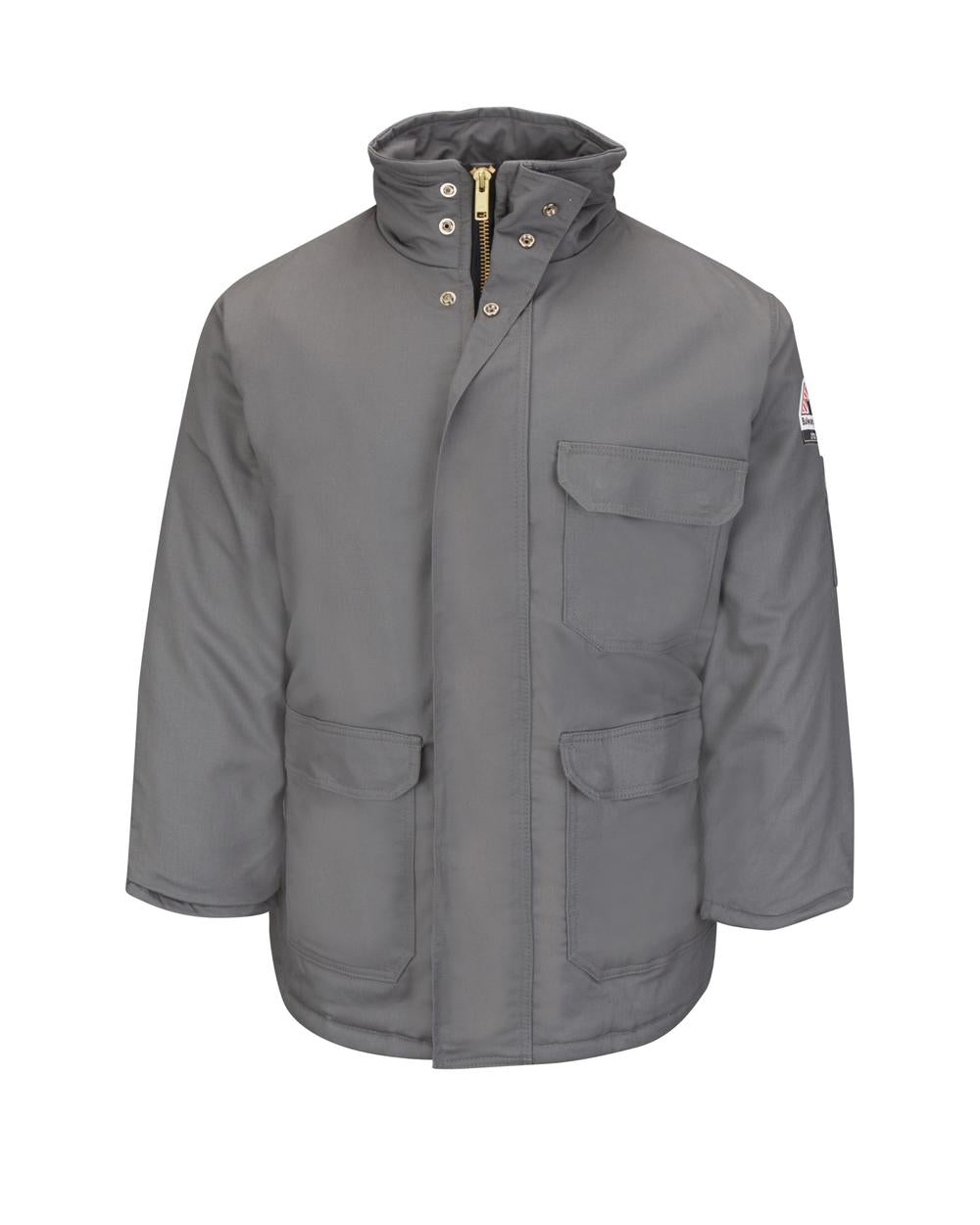 Bulwark Parka Excel ComforTouch Flame Resistant Jacket, color: Grey