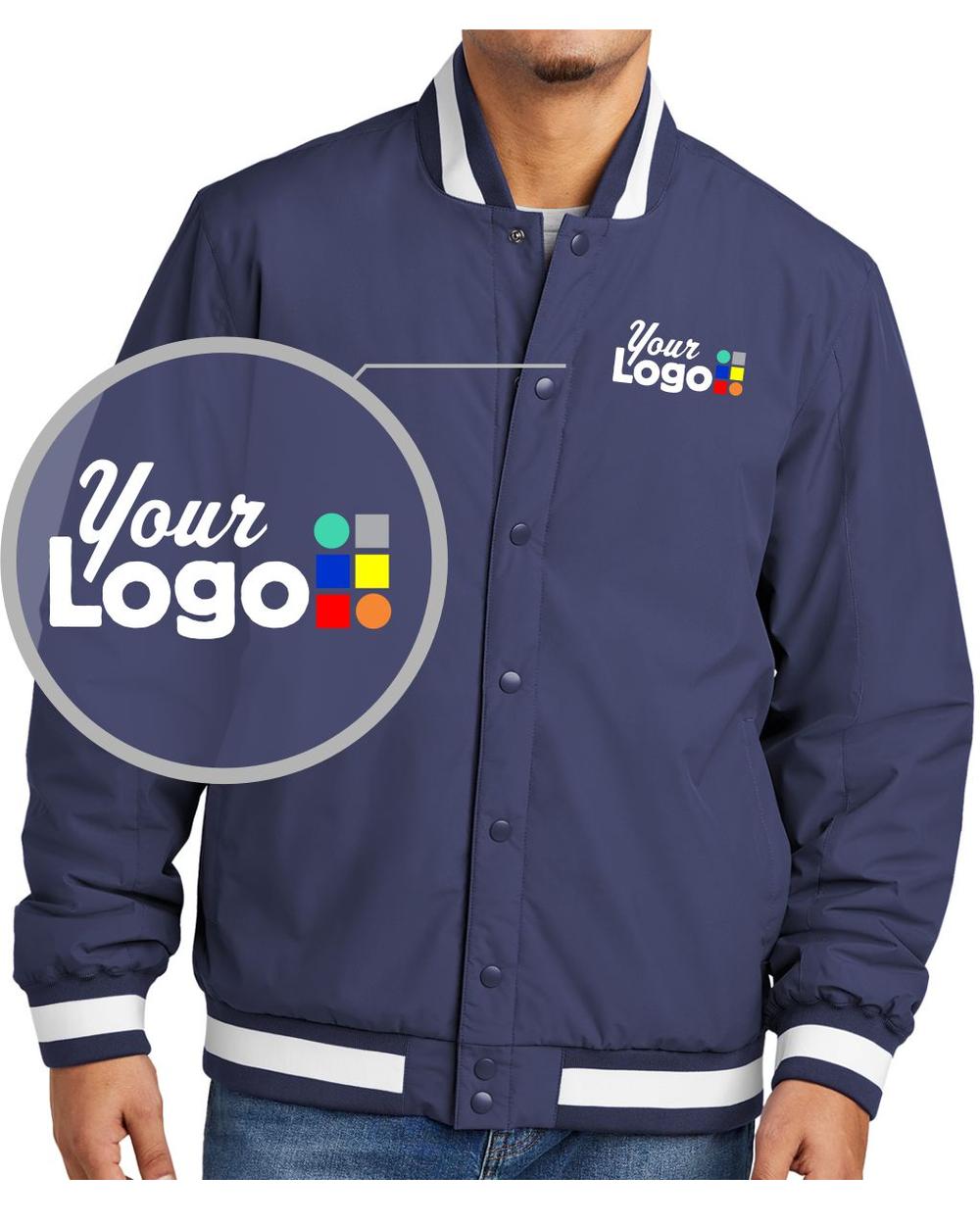 Men's Insulated Varsity Custom Jacket, color: True Navy