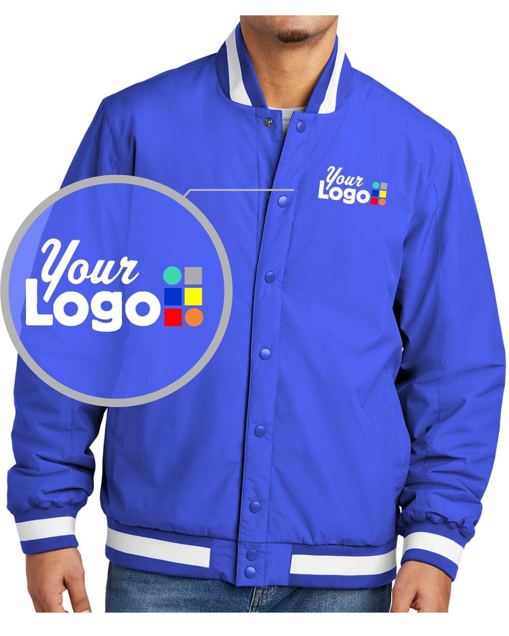 Sport-Tek Insulated Varsity Custom Jacket, color: True Royal