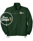 Sport-Tek Full-Zip Wind Custom Jacket, color: Forest Green