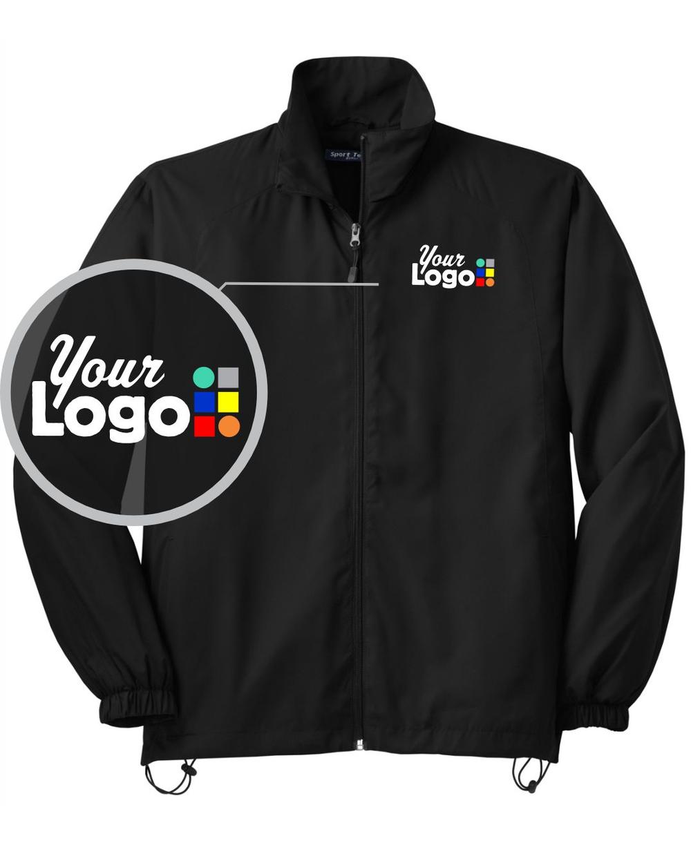 Sport-Tek Full-Zip Wind Custom Jacket, color: Black