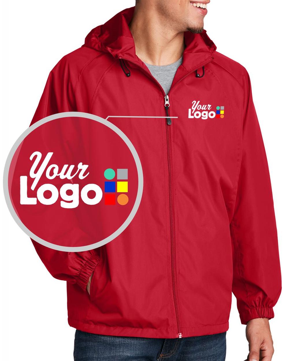 Men's Raglan Custom Jacket, color: True Red