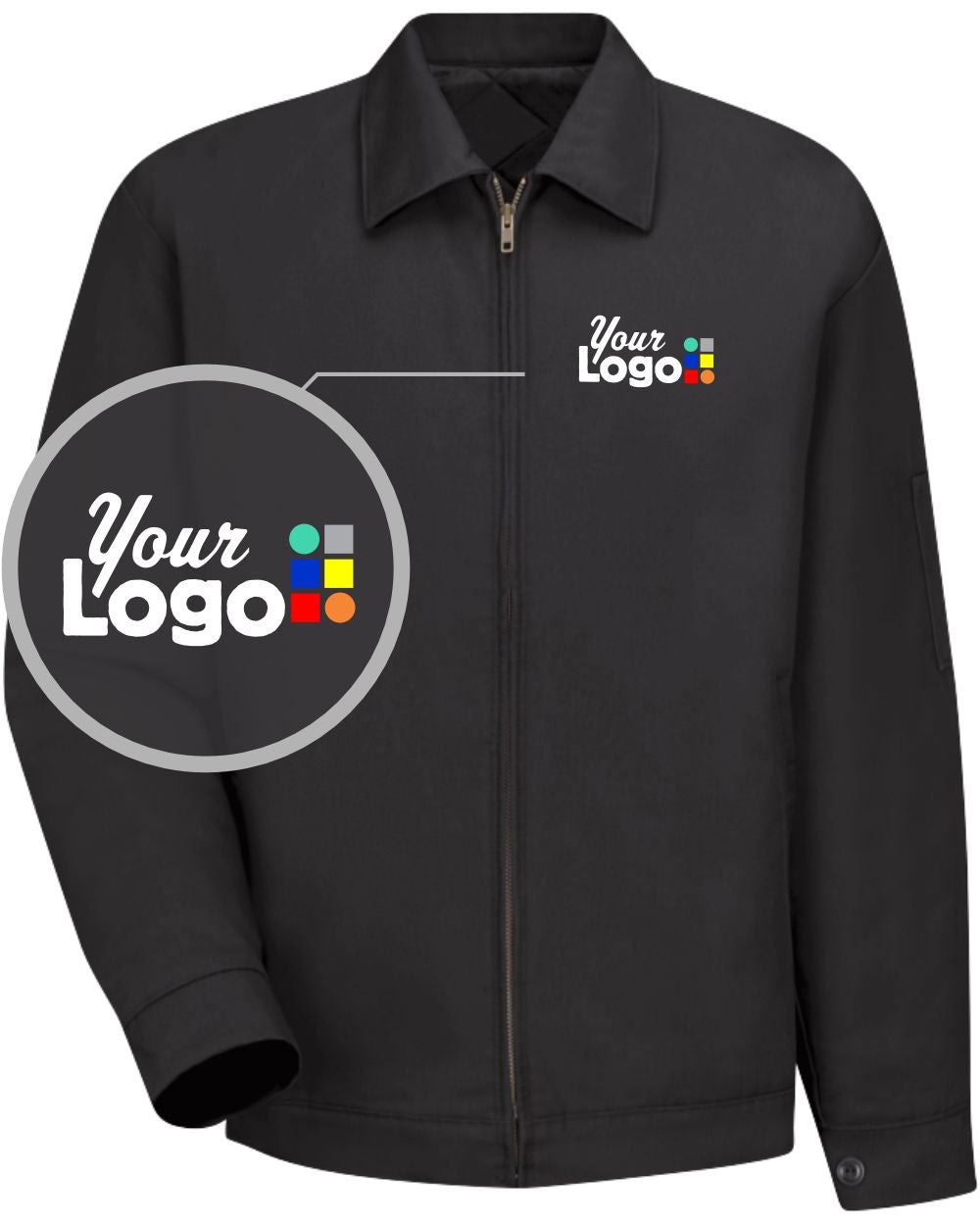 RedKap Slash Pocket Work Custom Jacket, color: Black