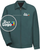 RedKap Slash Pocket Work Custom Jacket, color: Spruce Green