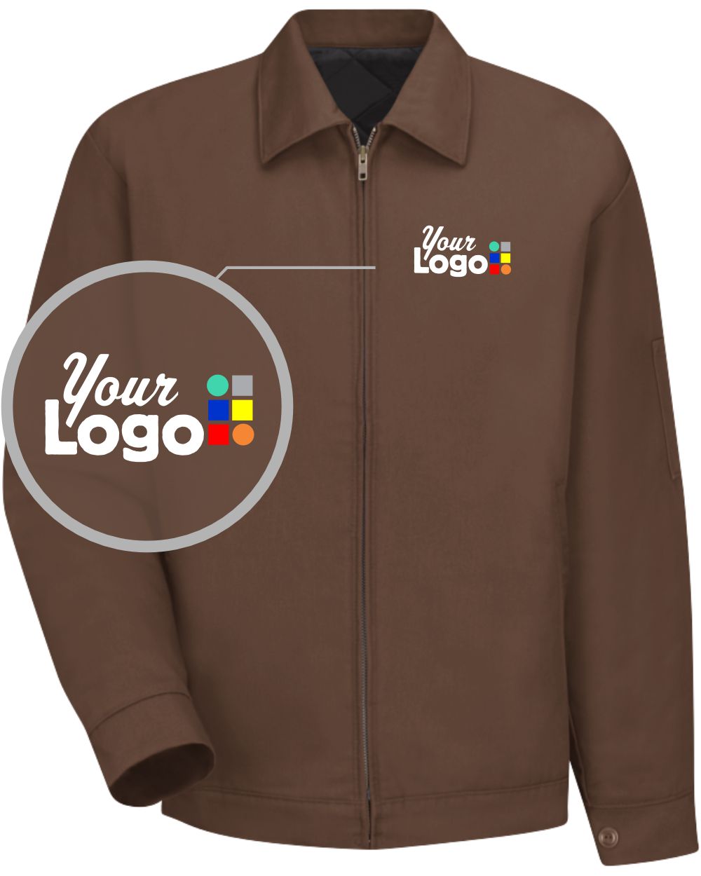 RedKap Slash Pocket Work Custom Jacket, color: Brown