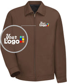 RedKap Slash Pocket Work Custom Jacket, color: Brown