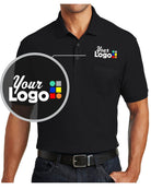 Port Authority S/S Core Classic Pique Pocket Custom Golf Shirt, color: Deep Black