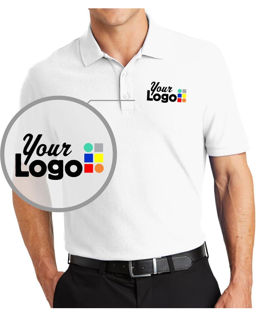 Port Authority S/S Core Classic Pique Custom Golf Shirt, color: White