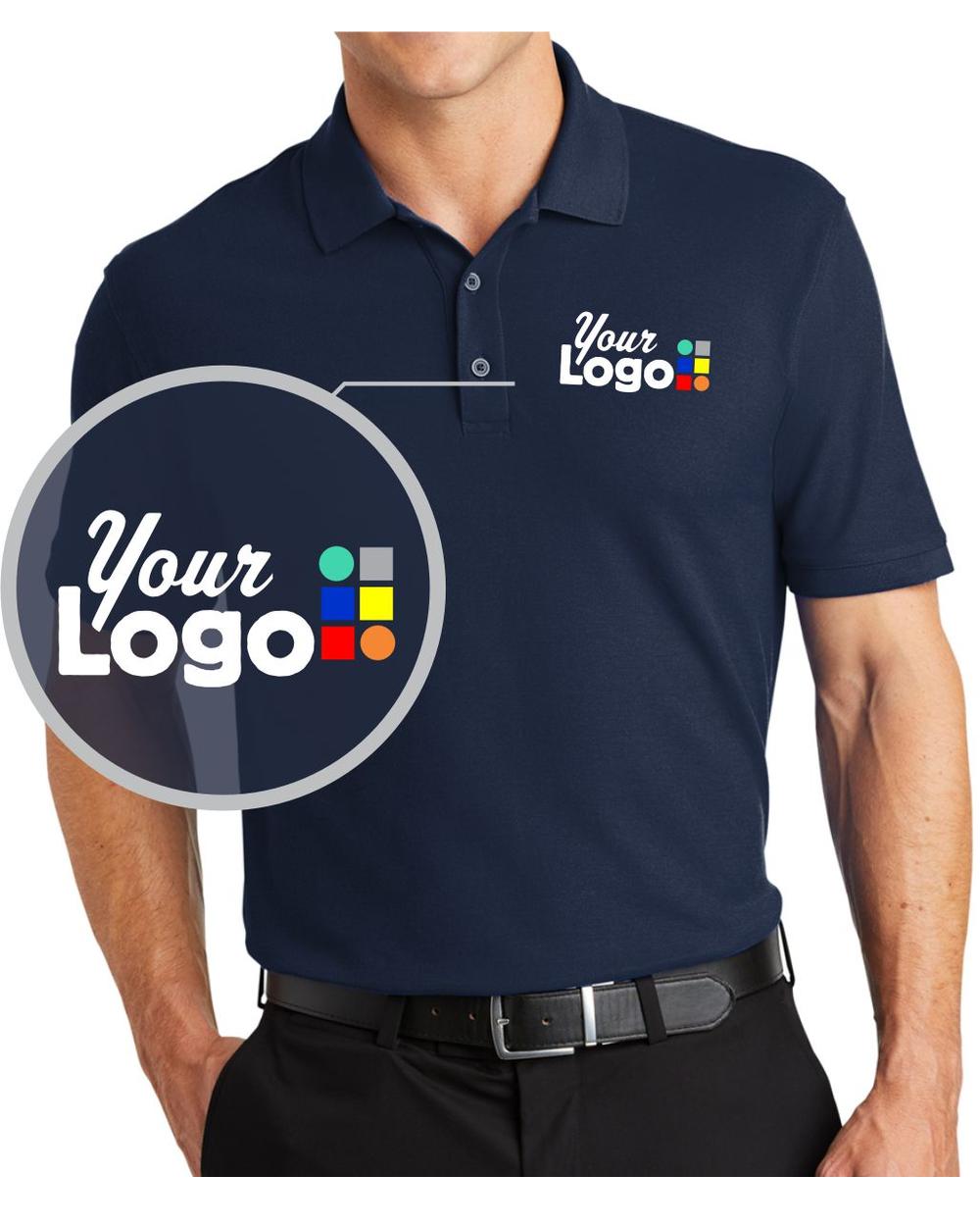 Port Authority S/S Core Classic Pique Custom Golf Shirt, color: River Blue Navy