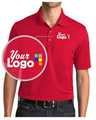 Port Authority S/S DryZone UV MicroMesh Custom Golf Shirt, color: Rich Red