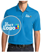 Port Authority S/S DryZone UV MicroMesh Custom Golf Shirt, color: Coastal Blue