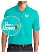 Port Authority S/S DryZone UV MicroMesh Custom Golf Shirt, color: Aquamarine