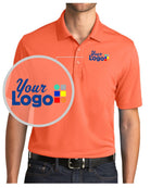 Port Authority S/S DryZone UV MicroMesh Custom Golf Shirt, color: Coral Splash