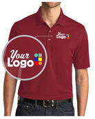 Port Authority S/S DryZone UV MicroMesh Custom Golf Shirt, color: Burgundy