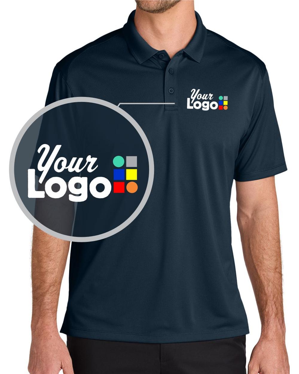 Port Authority S/S Wearever Performance Pique Custom Golf Shirt, color: River Blue Navy