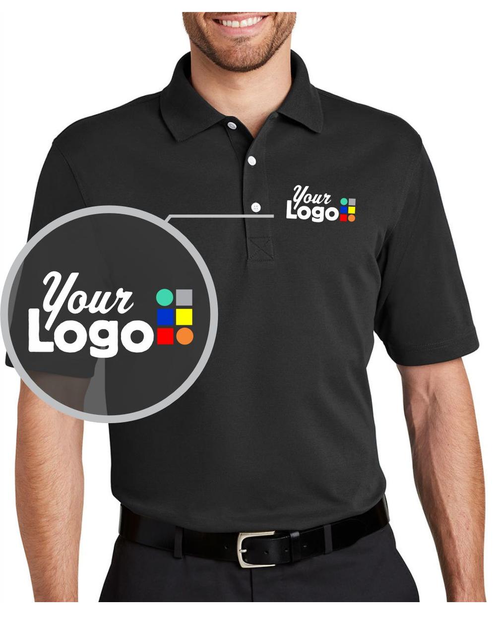 Port Authority S/S Rapid Dry Custom Golf Shirt, color: Jet Black