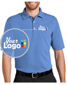 Port Authority S/S Rapid Dry Custom Golf Shirt, color: Riviera Blue