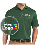 Sport-Tek S/S Dri-Mesh Custom Golf Shirt, color: Forest Green