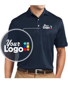 Sport-Tek S/S Dri-Mesh Custom Golf Shirt, color: Navy