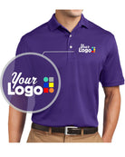 Sport-Tek S/S Dri-Mesh Custom Golf Shirt, color: Purple