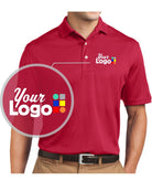 Sport-Tek S/S Dri-Mesh Custom Golf Shirt, color: Red