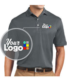 Sport-Tek S/S Dri-Mesh Custom Golf Shirt, color: Steel