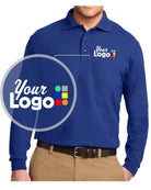 Port Authority L/S Silk-Touch Custom Golf Shirt, color: Royal