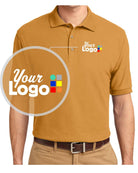 Port Authority S/S Silk-Touch Custom Golf Shirt, color: Gold