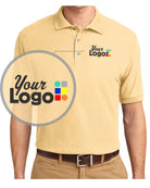 Port Authority S/S Silk-Touch Custom Golf Shirt, color: Banana