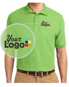 Port Authority S/S Silk-Touch Custom Golf Shirt, color: Lime
